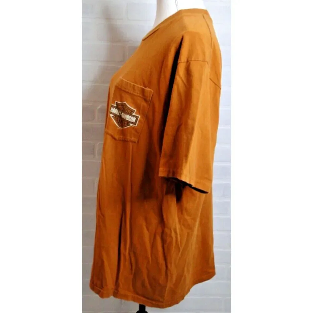 Harley Davidson Orange T-shirt Adamec‎ Florida Cycle sales co. Inc.